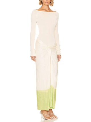 Amar Dress in White Lime