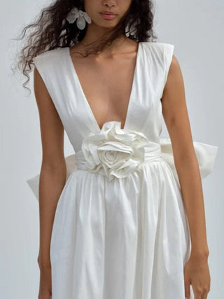 Rose Mini Dress in White