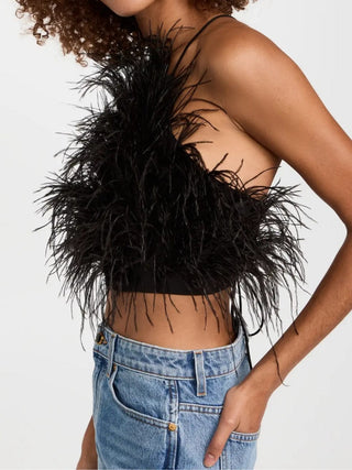 Birdy Feather Top in Black