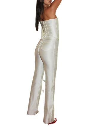 Hustle Pant and Star Corset Set in Pearl