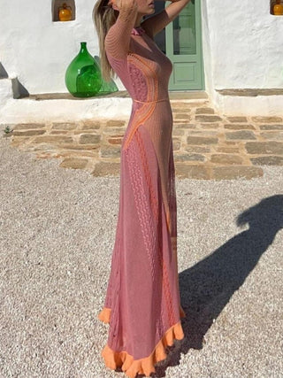 Bianca Maxi Dress in Peach