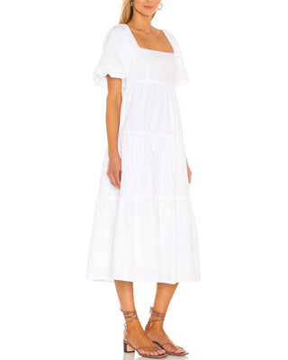 Kiona Midi Dress In White