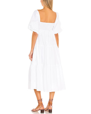 Kiona Midi Dress In White