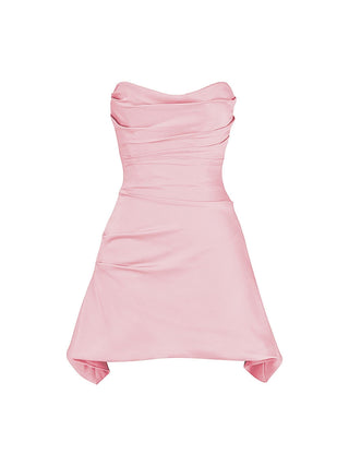 Jasmine, Rose Pink Strapless Corset Dress