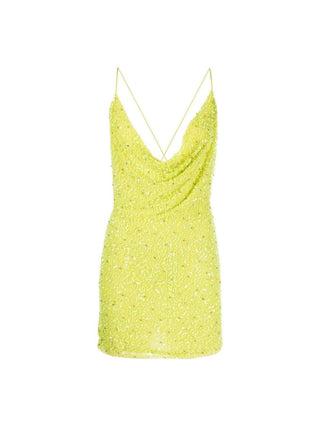 Mich Dress in Lime Green