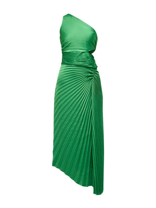 Dahlia Pleated Dress in Basil