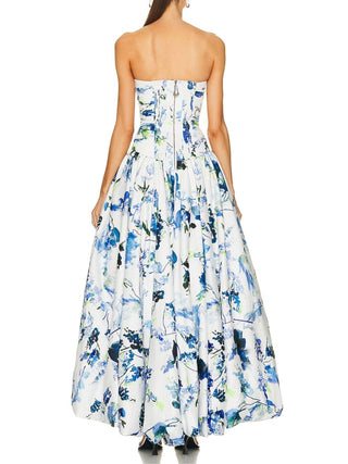 Violette Bubble Hem Maxi Dress in Province Print