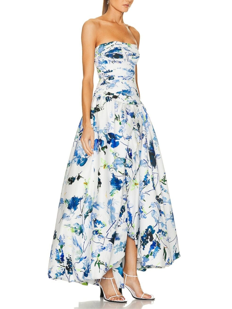 Violette Bubble Hem Maxi Dress in Province Print