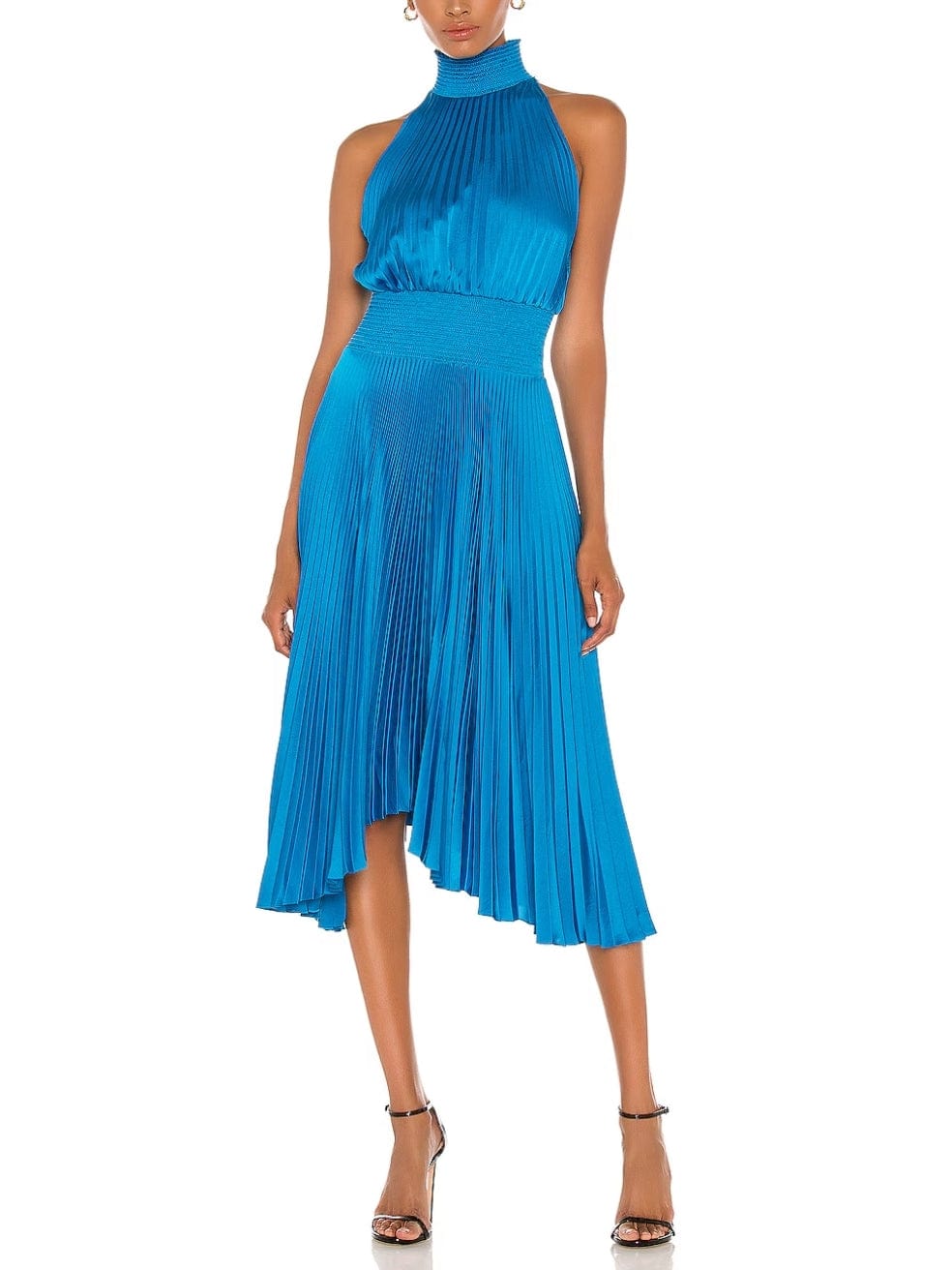 Renzo Midi Dress in Blue