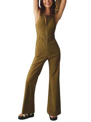 The Naomi Workwear Jumpsuit by Maeve in Olive