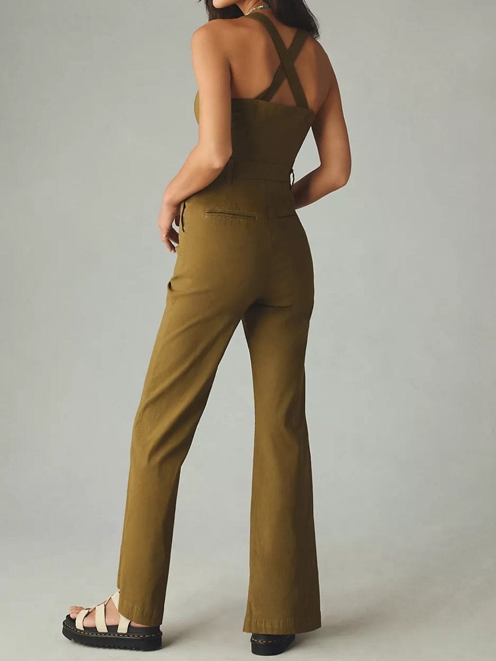 The Naomi Workwear Jumpsuit by Maeve in Olive