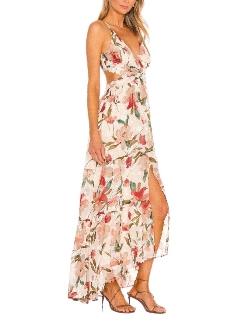Frolic Floral Maxi Dress in Cream Ruby Floral