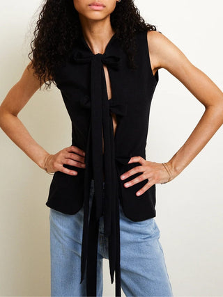 Atelier Tulpe Bowtie Black Vest