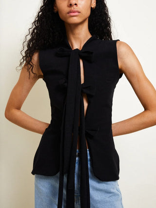 Atelier Tulpe Bowtie Black Vest