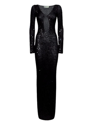 Chyha embellished cutout maxi dress in Black