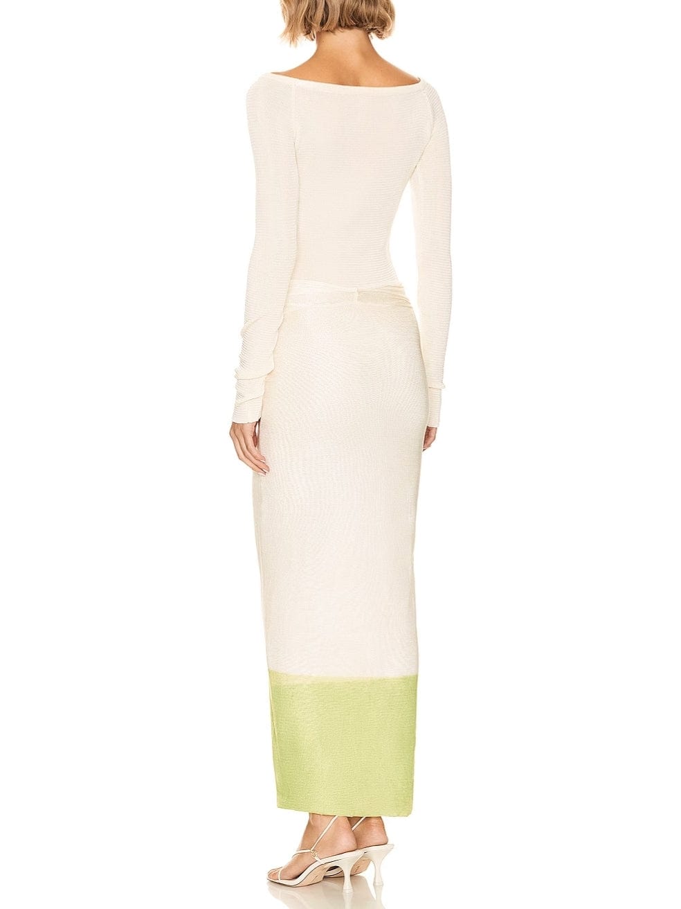 Amar Dress in White Lime