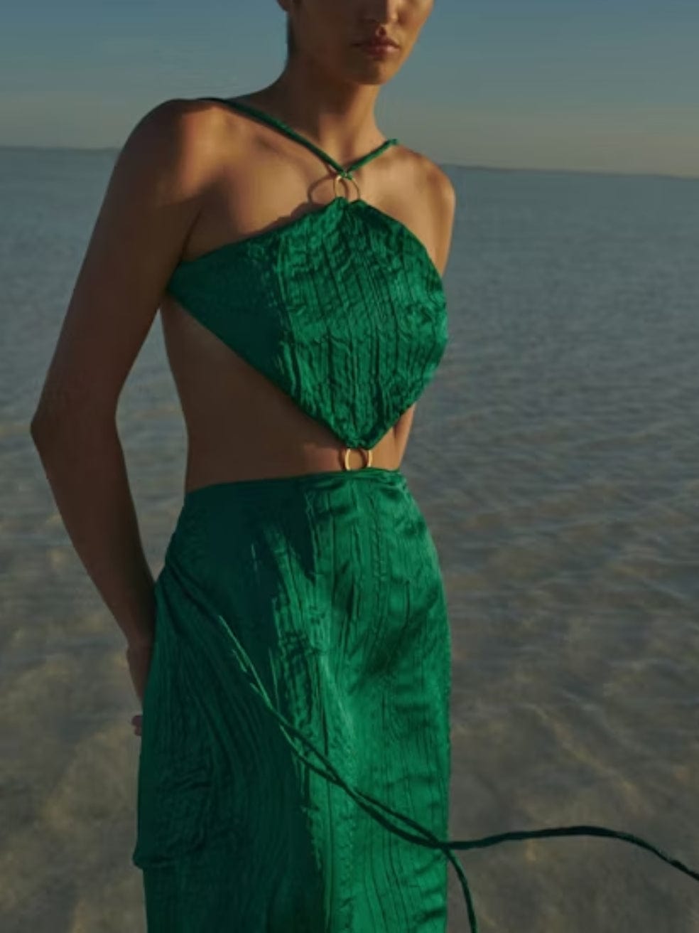 Kira Maxi Dress in Emerald Green