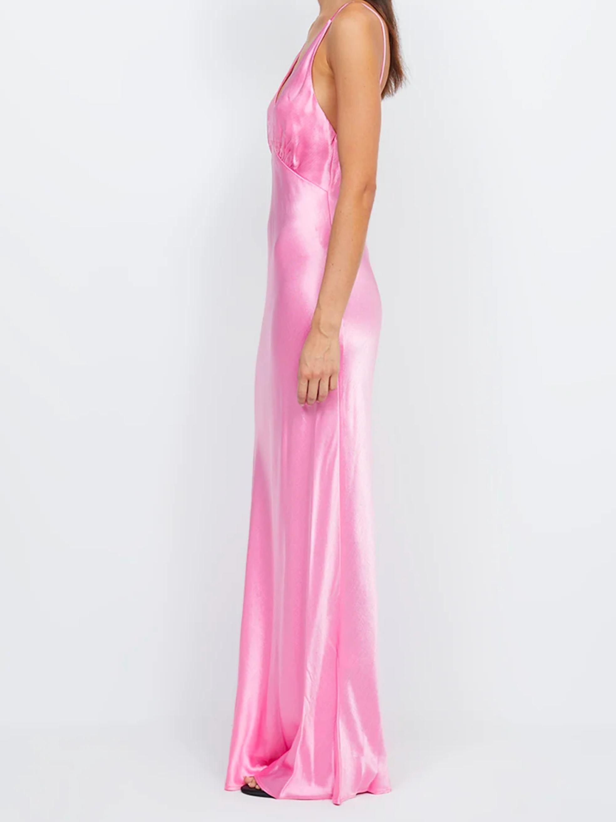 Lorelai V Maxi Dress in Candy Pink