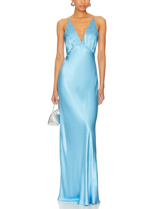 Lorelai V Maxi Dress in Tropez Blue