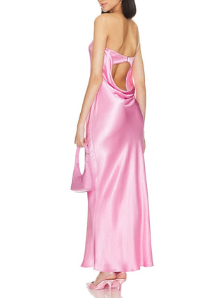 Moon Dance Strapless Dress in Pink