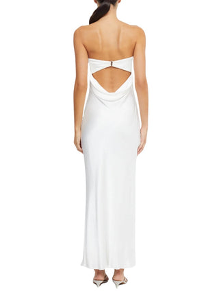 Moon Dance Strapless Dress in White