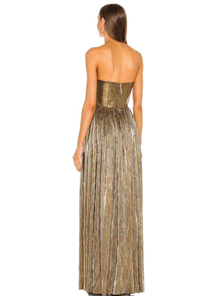 Florence Strapless Gold Gown