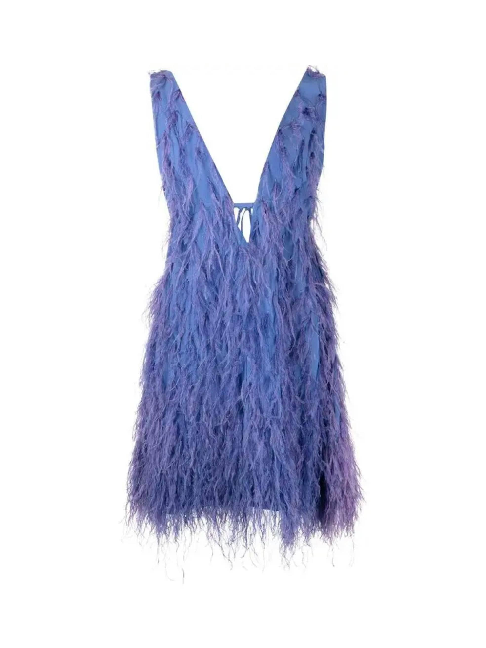Ansel Ostrich Feather Dress
