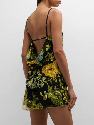 Leanne Floral Jacquard Mini Dress