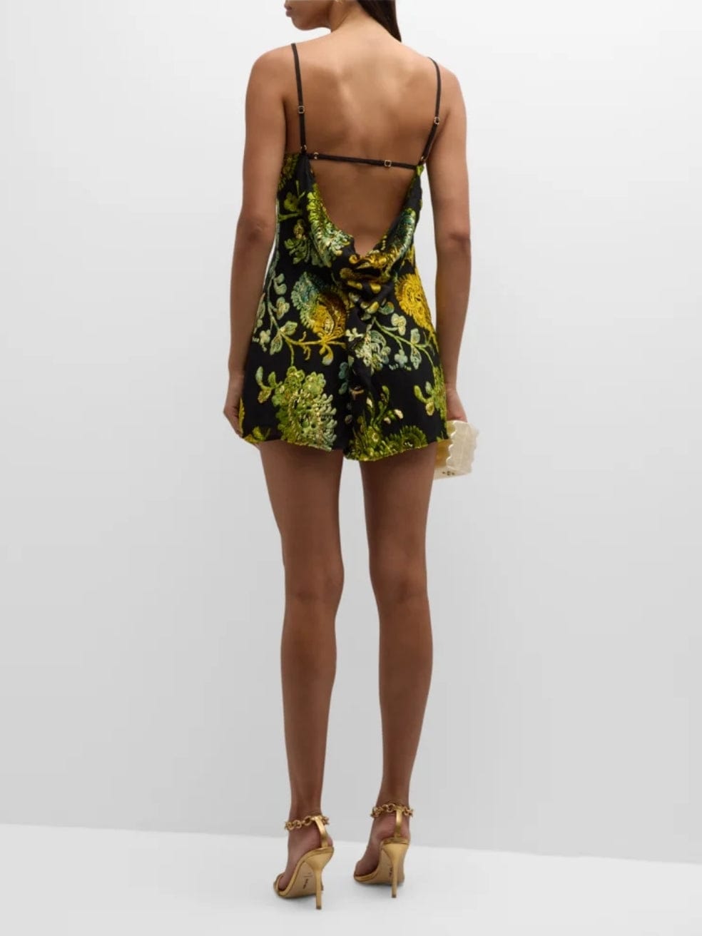 Leanne Floral Jacquard Mini Dress