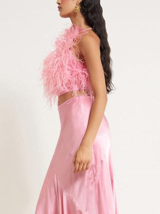Joey Feather Top in Pink
