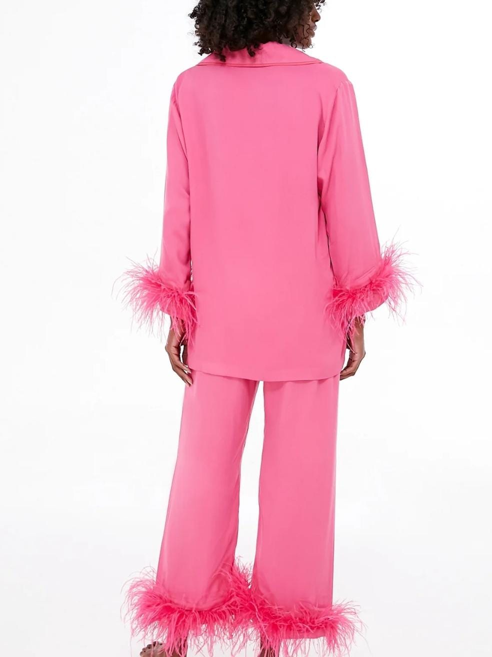 Hot Pink Party Pajamas with Detachable Feathers