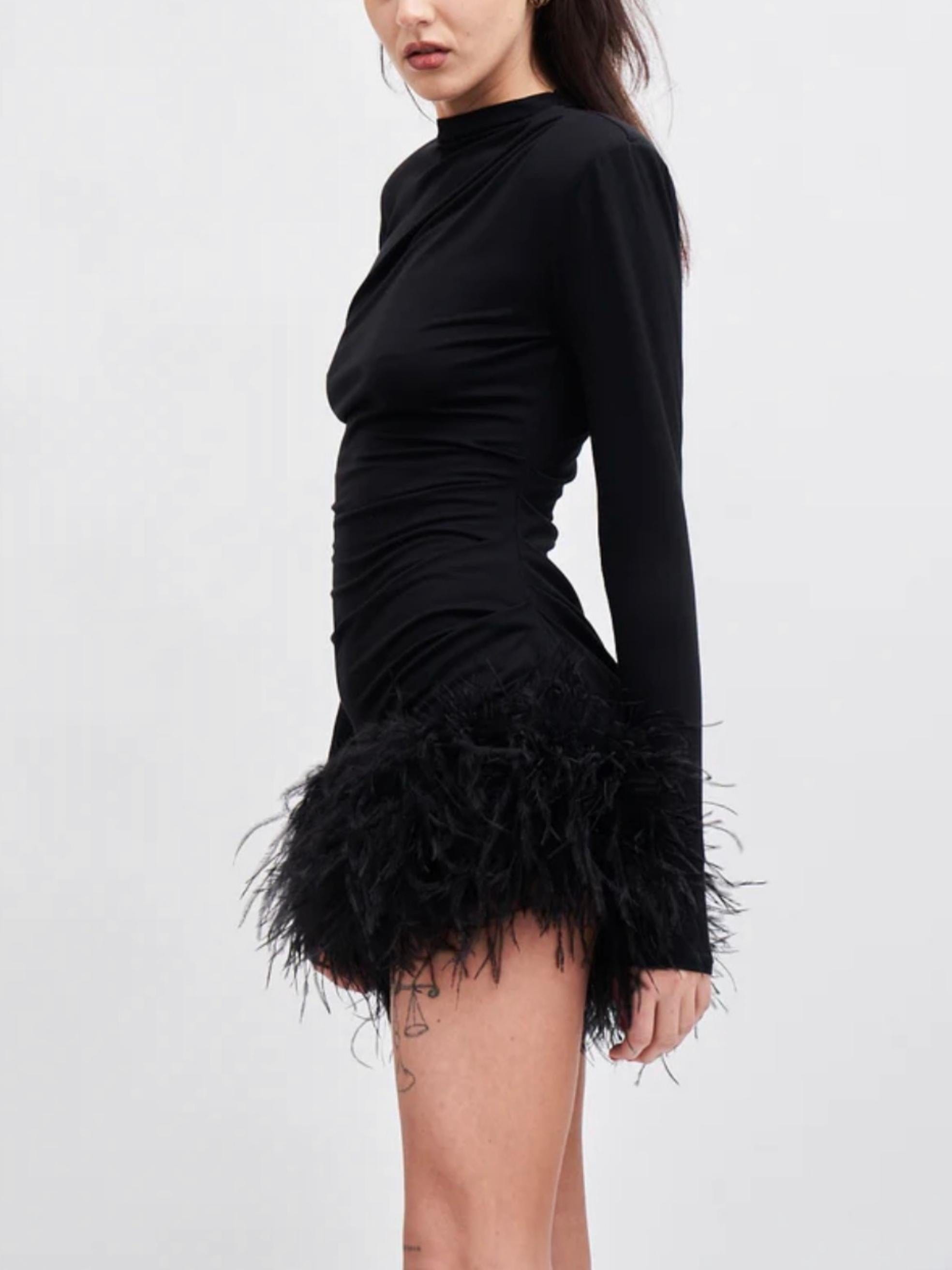 Feather Mini Dress