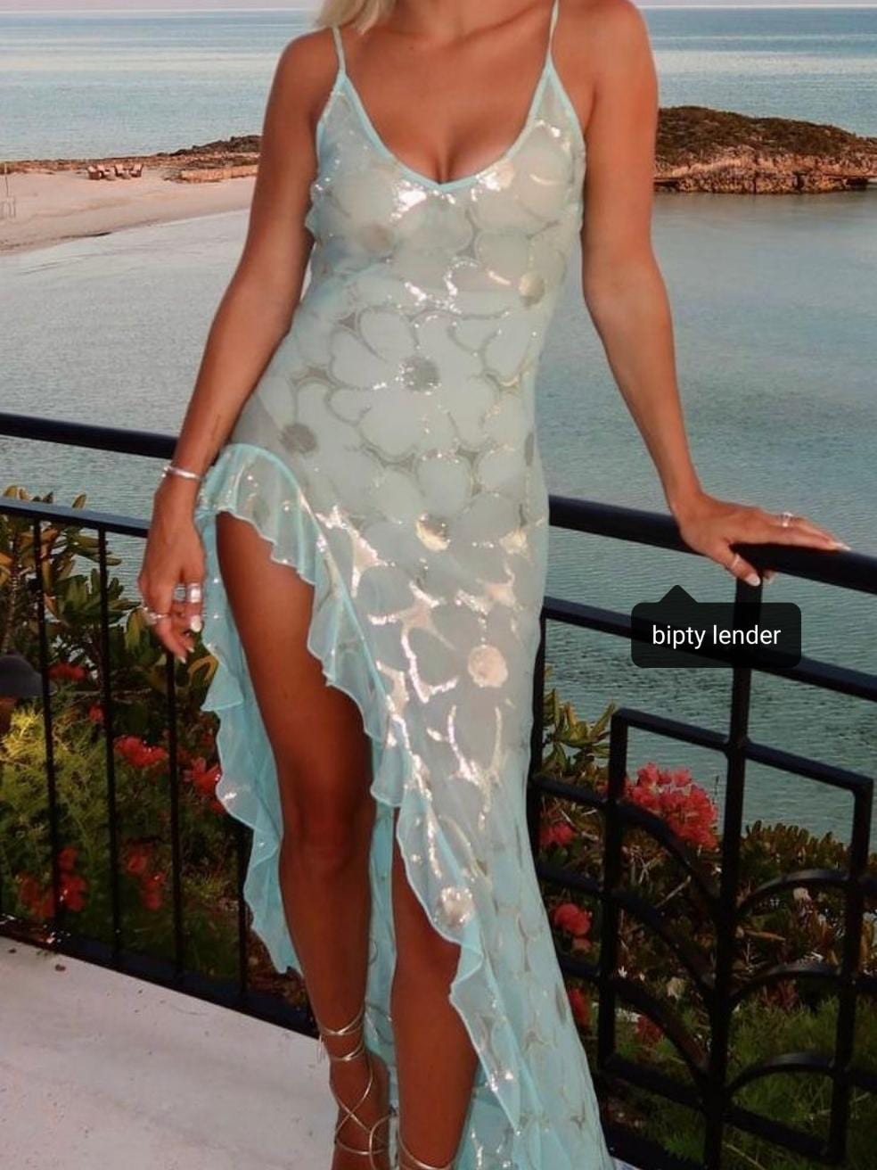 Lara Long Aqua Dress