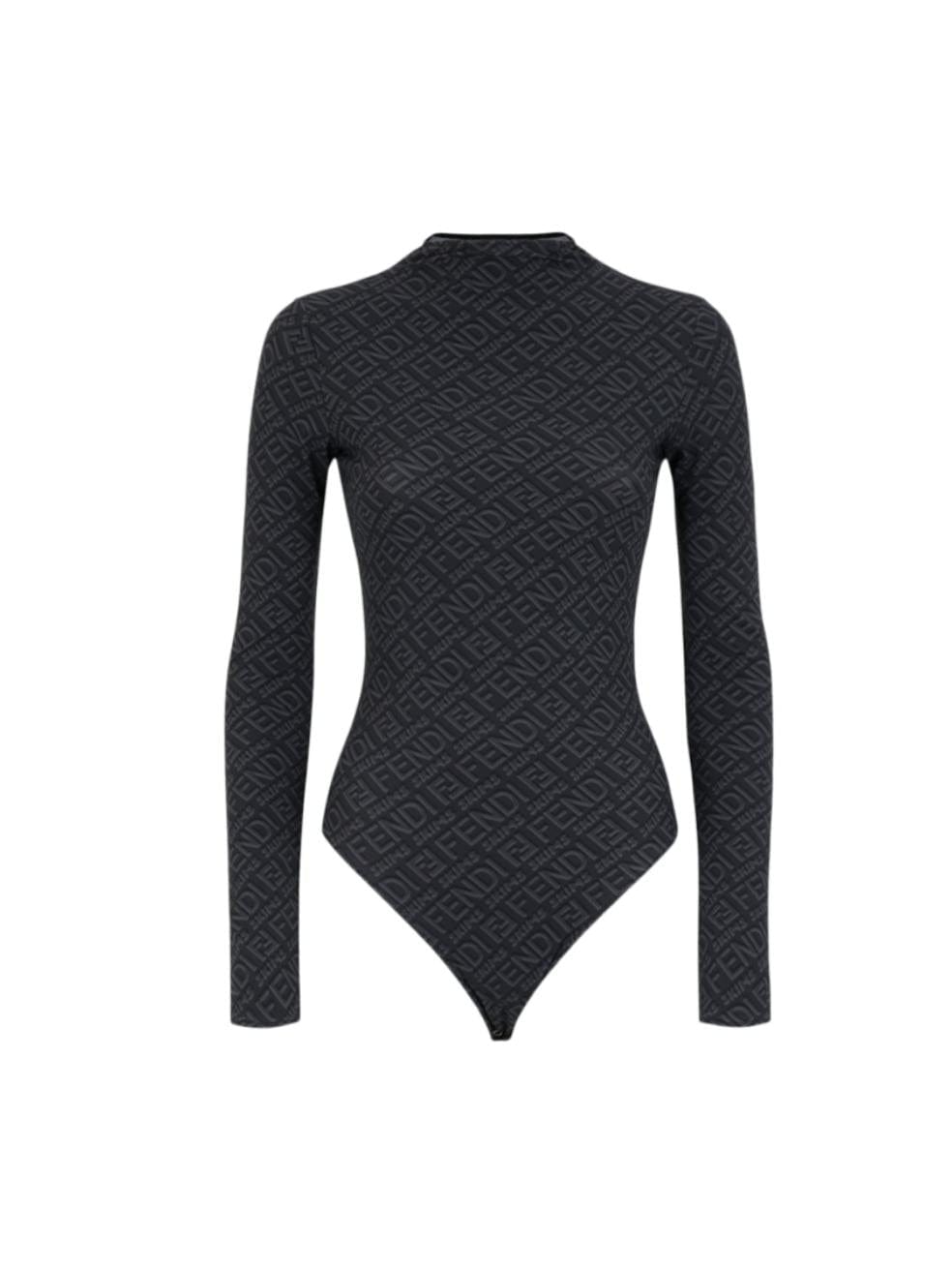 Black Long Sleeve T-Neck Bodysuit - X-small / Black