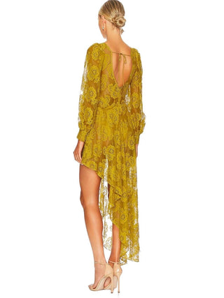 Tiana Midi Dress in Yellow