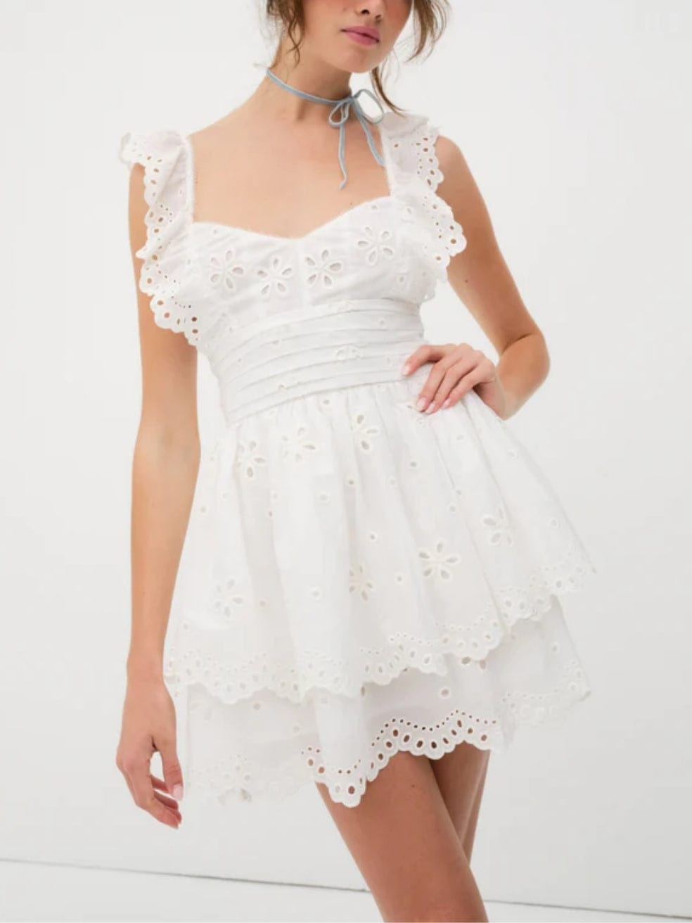 Serena Sleeveless Dress in White