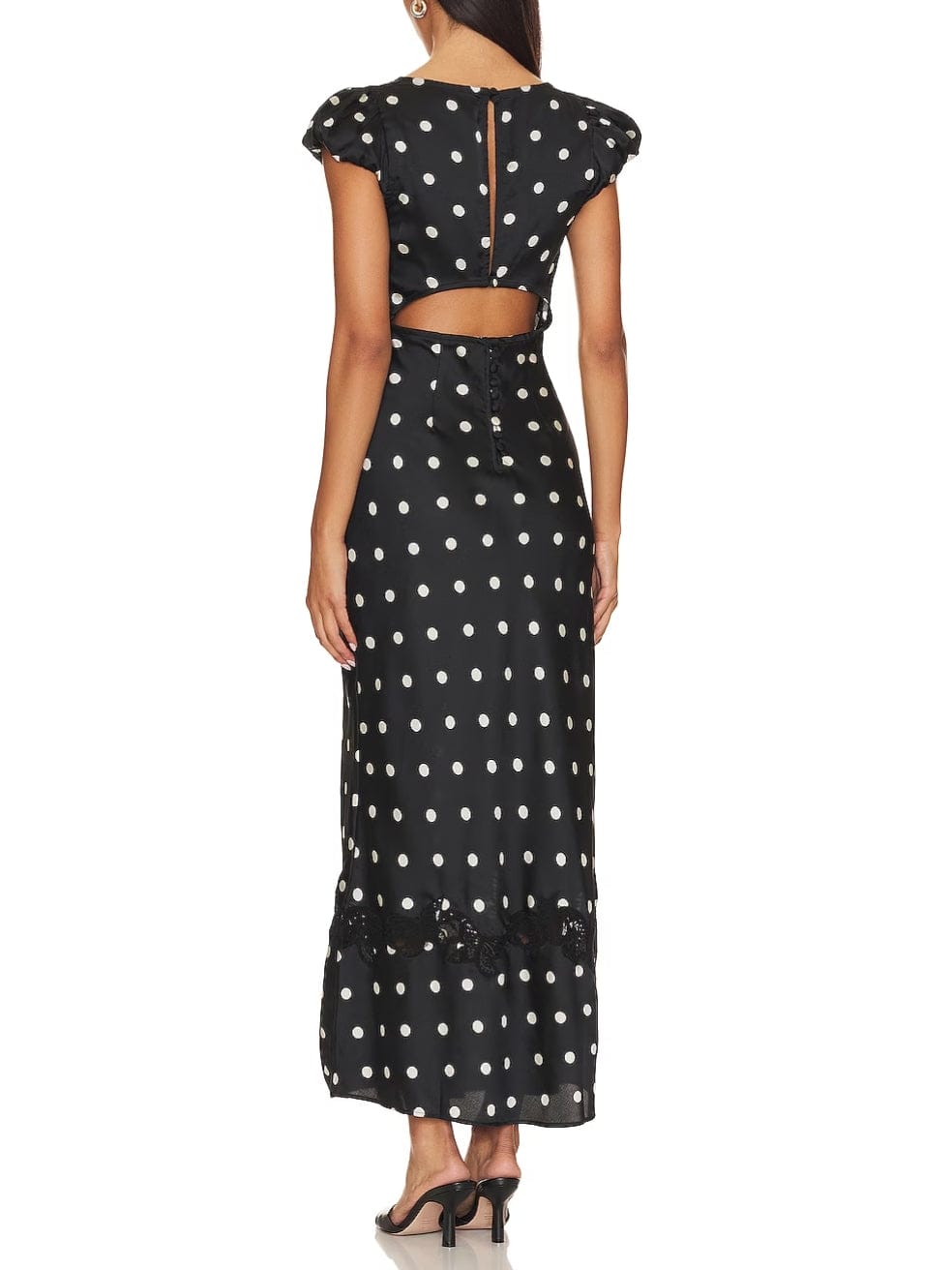 Butterfly Babe Maxi Dress in Black and White Combo