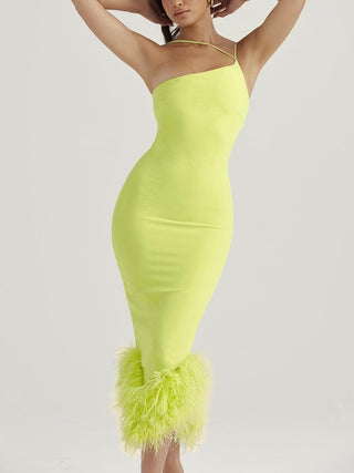 Alessia Lime Midi Dress
