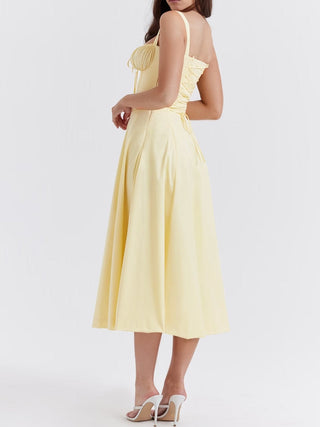 Carmen Bustier Sundress in Buttercup