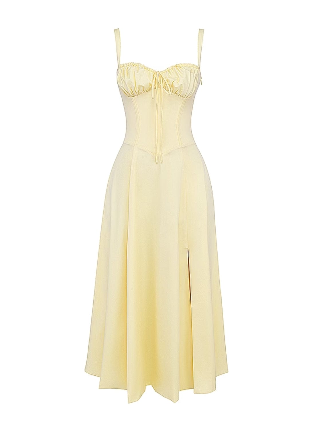 Carmen Bustier Sundress in Buttercup