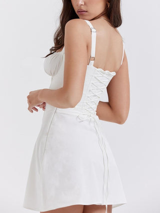 Carolotta white mini dress