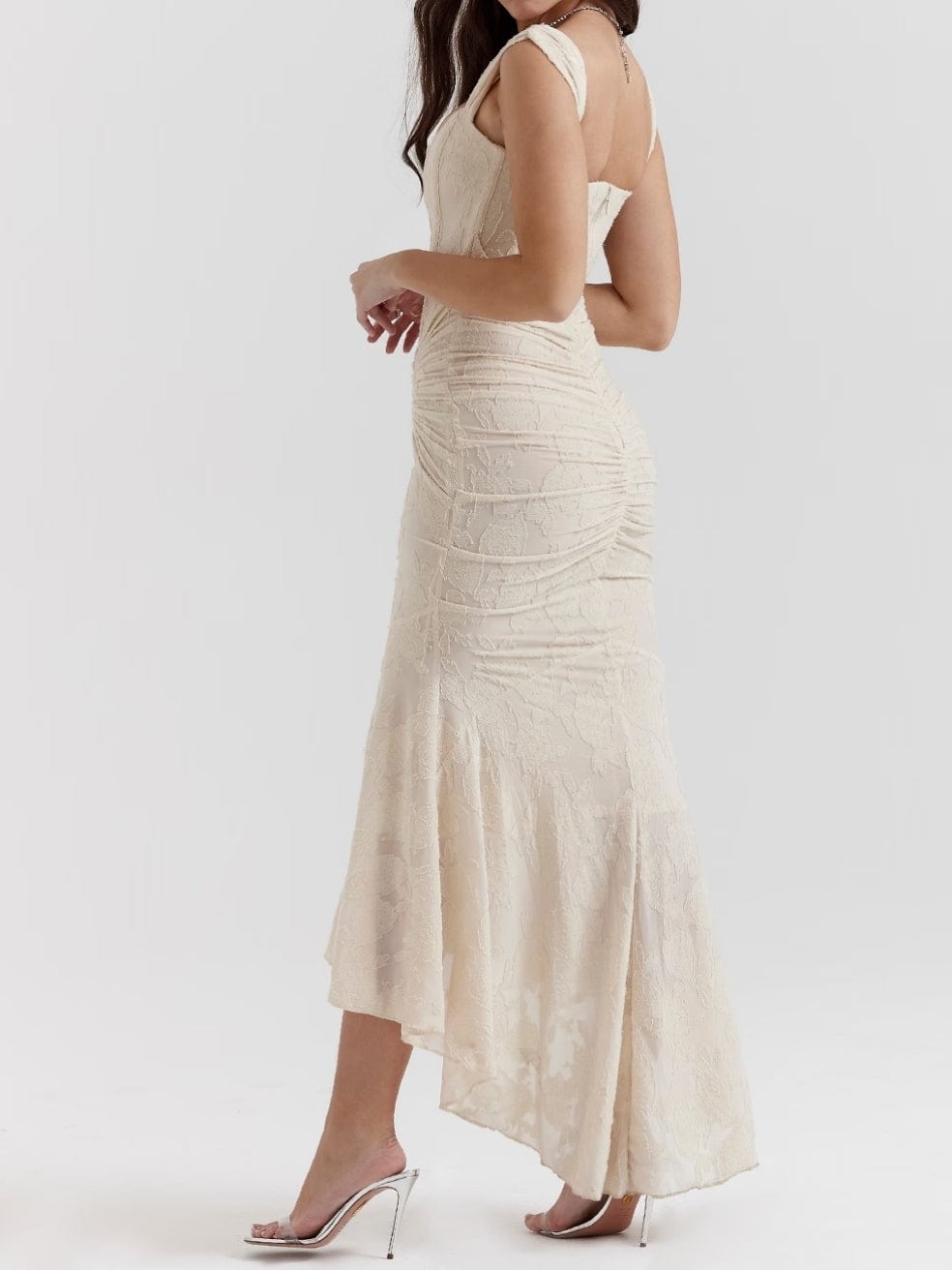 Cesca Vintage Cream Floral Maxi Dress