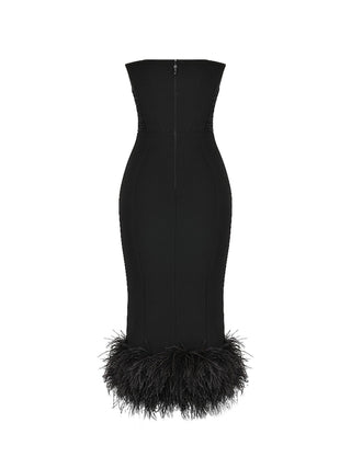 Fionula Black Strapless Corset Dress