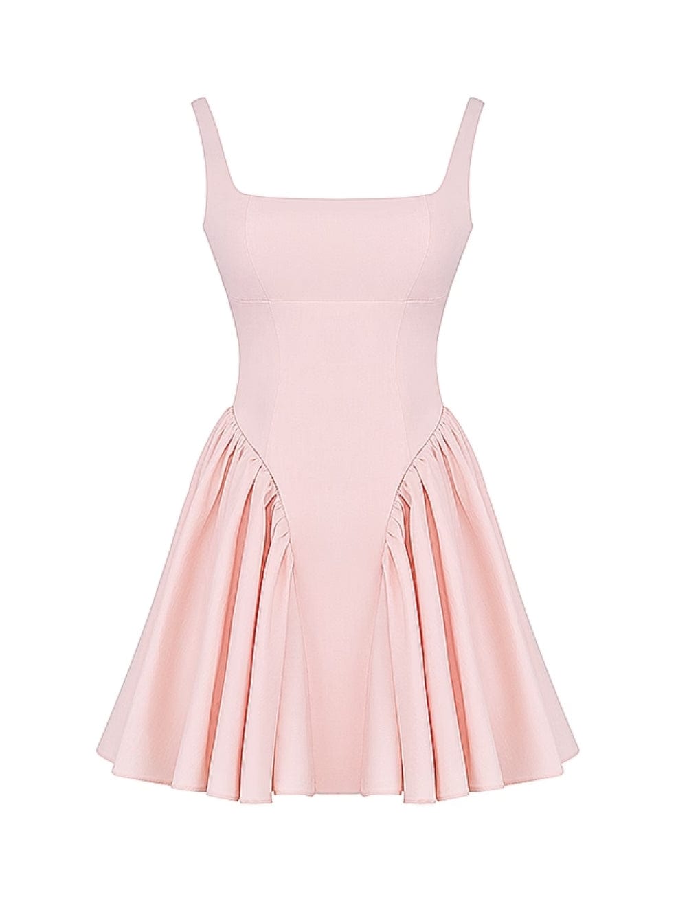 Florraine Bow Mini Dress in Soft Peach