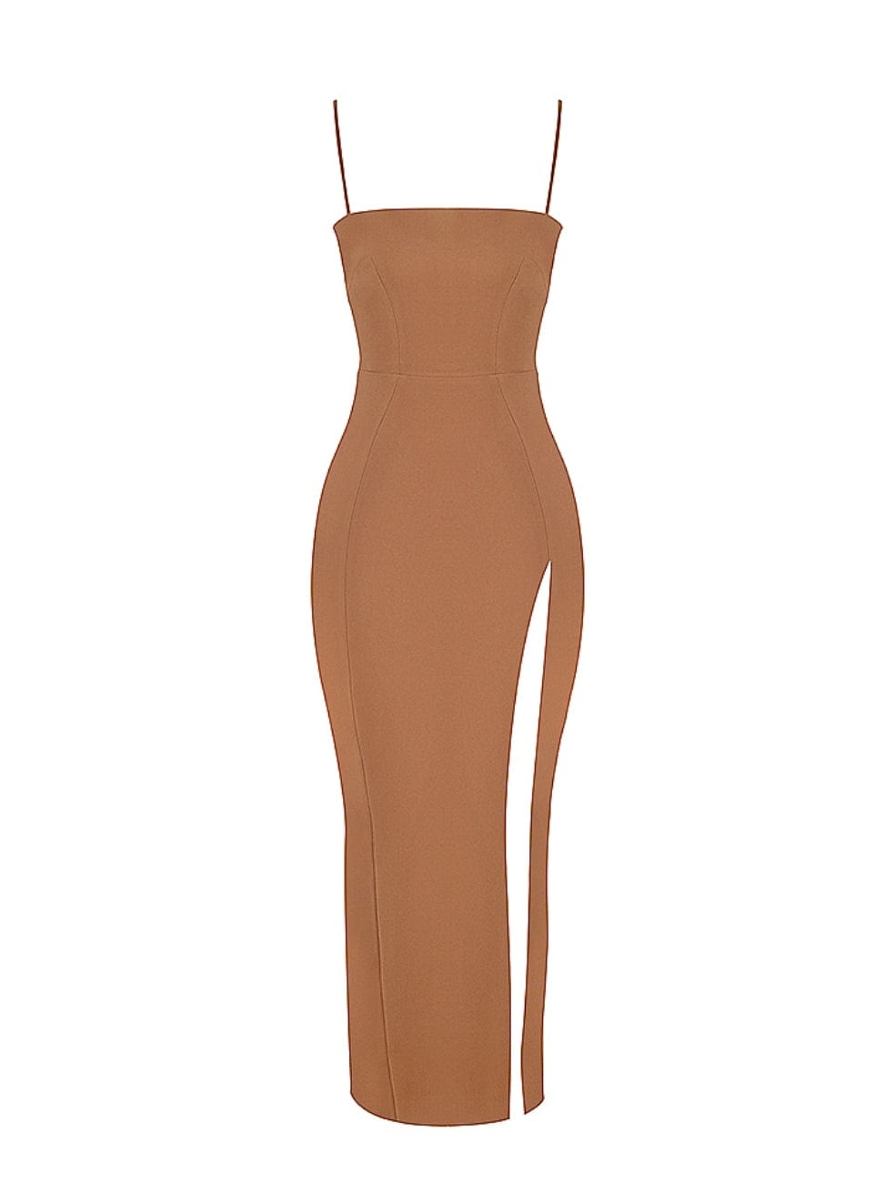 Jaida Toast Corset Maxi Dress