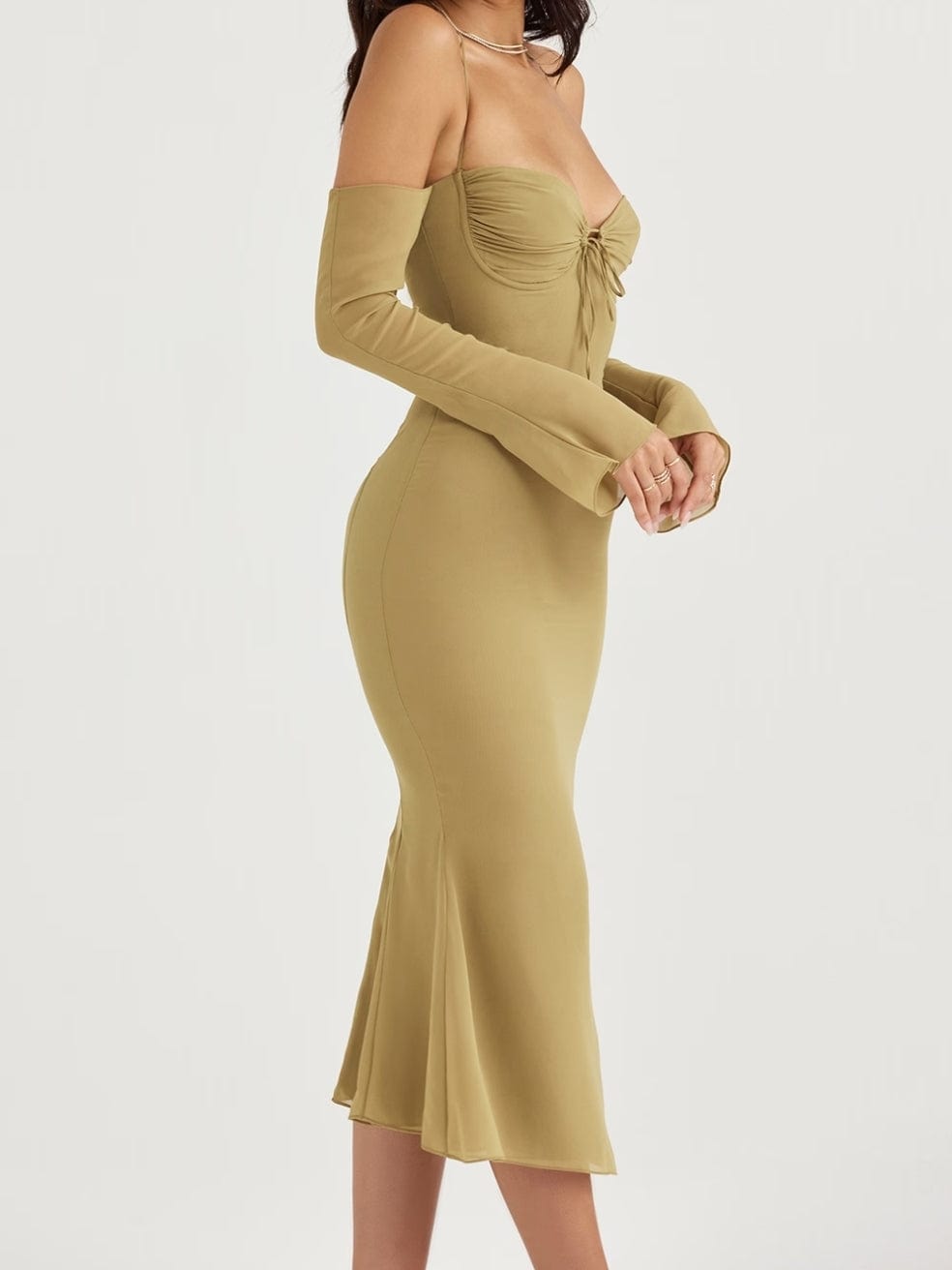 Naomi Halter Midi Dress