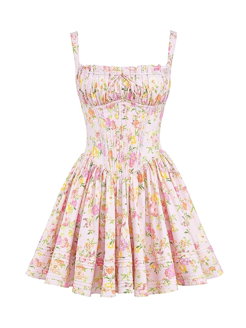 Natassia Pink Meadow Mini Dress