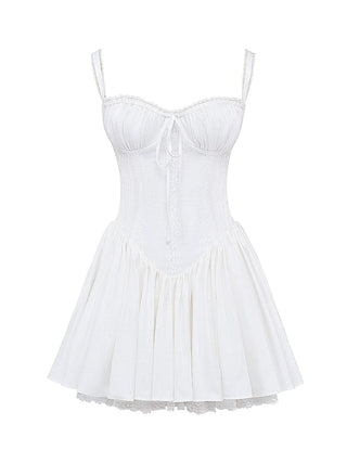 Pietra White Corset Mini Dress