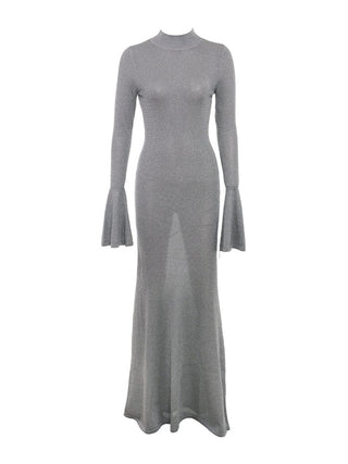 Sancha Steel Metallic Maxi Dress