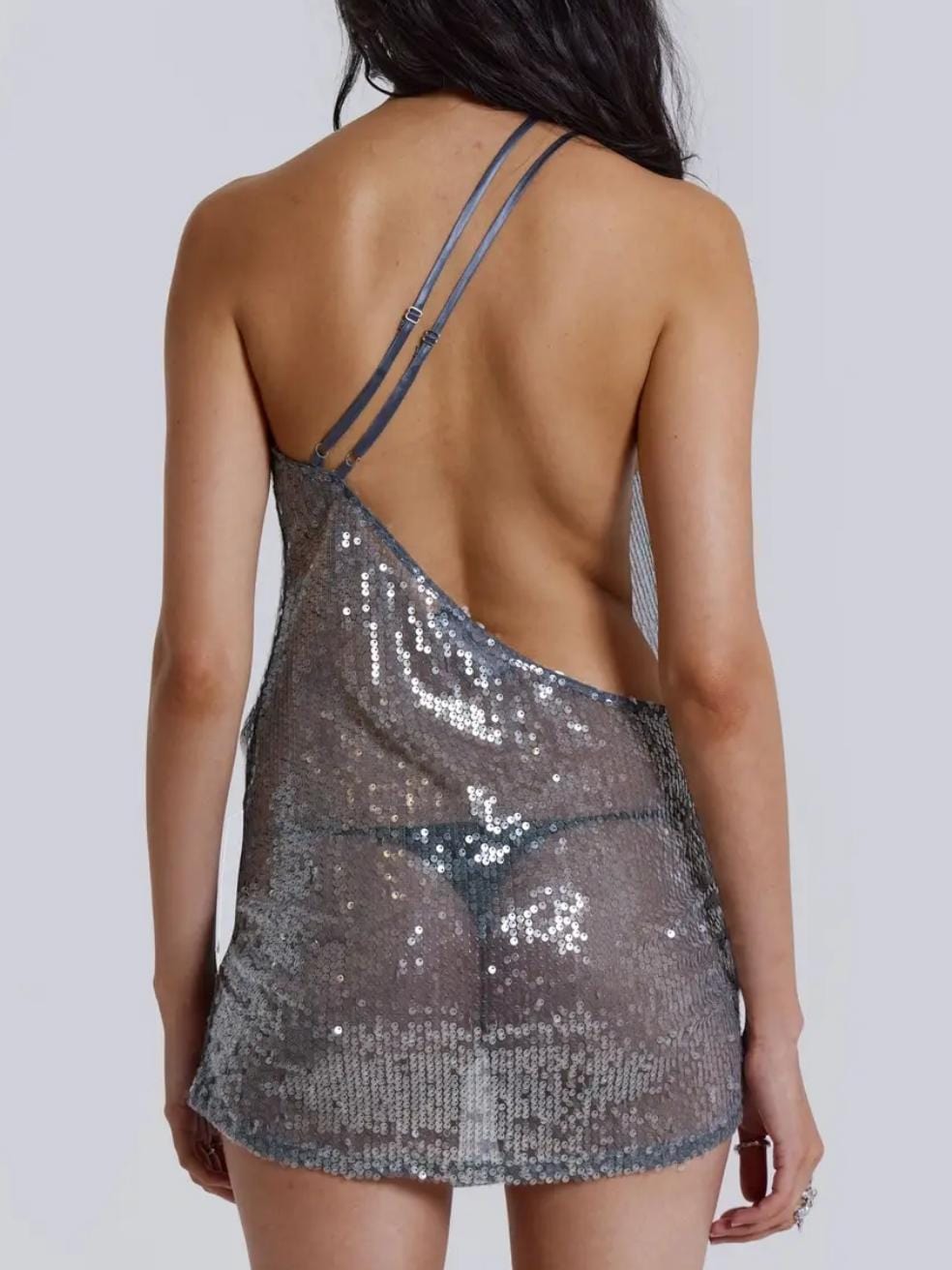 Vixen Mini Dress in Silver